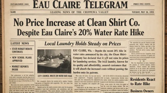 No Price Increase at Clean Shirt Co. Laundromat Despite Eau Claire’s 20% Water Rate Hike